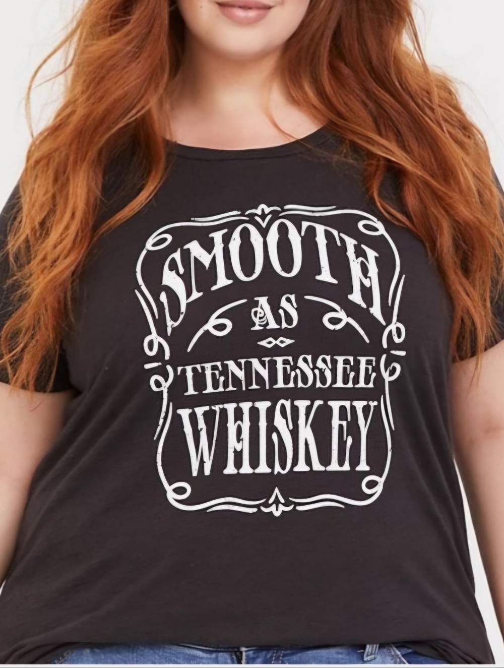 Torrid Black Slub Smooth AsTennessee Whiskey Tee